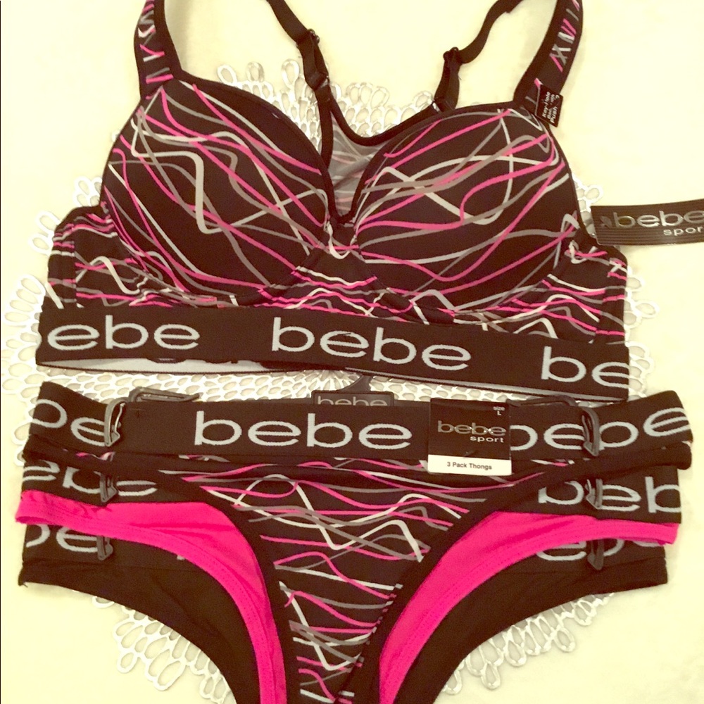 bebe Sporty Bra and Panty Set